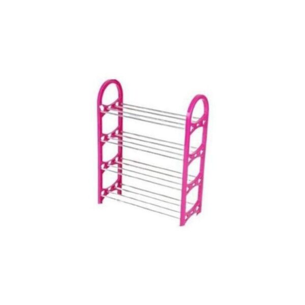 4 Tier Shoe Rack Storage Portable 4 Layer Shoe Rack Organizer- Black