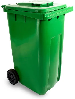 Outdoor 240L Plastic Wheel Dustbin – Standard Size Dustbin, Garbage Bin – Green