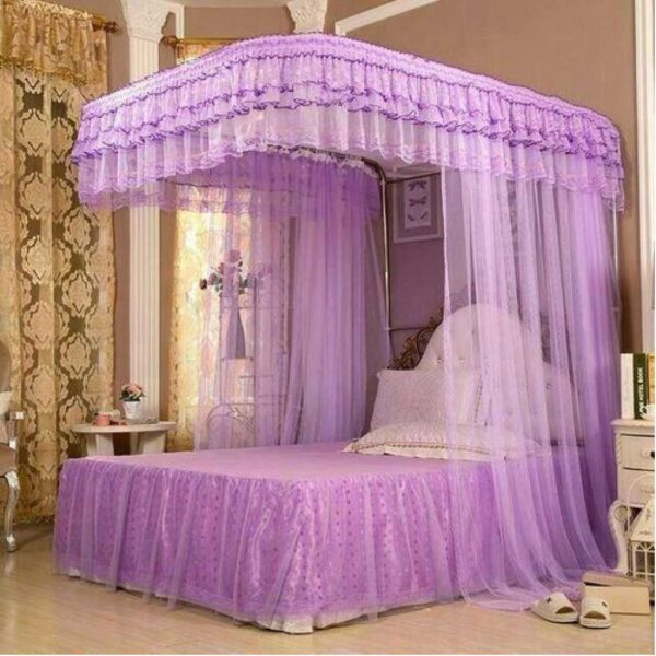 2 Stand Rail Design Mosquito Net – Purple