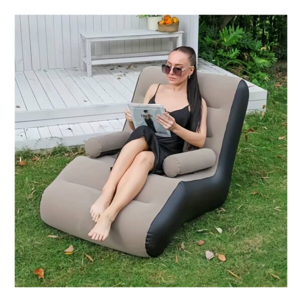 Inflatable Foldable Sofa Chair – Portable Ergonomic Lounge Seat with Armrests