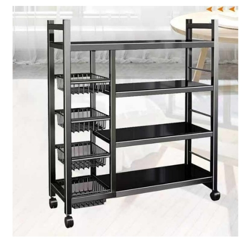 Multifunctional Kitchen Vegetable Trolley, Storage Rack