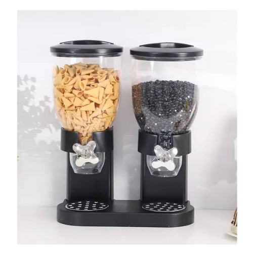 Double Cereal Kitchen Dispenser/Storage Organizer Container