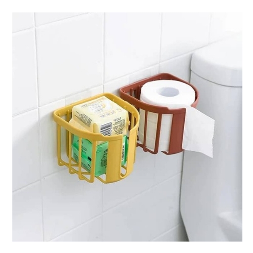 Plastic Wall Mounted Toilet Paper Holder - Multicolor
